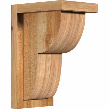Ekena Millwork Crestline Rough Sawn Corbel w/Backplate, Western Red Cedar, 6"W x 8"D x 12"H COR06X08X12CRE01RWR